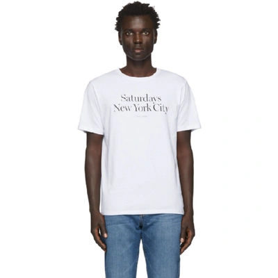Shop Saturdays Surf Nyc Saturdays Nyc White Miller Standard T-shirt