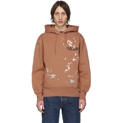 Shop Helmut Lang Orange Painter Standard Hoodie In America Tan