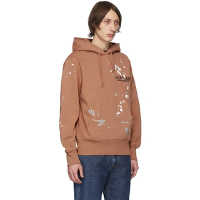 Shop Helmut Lang Orange Painter Standard Hoodie In America Tan