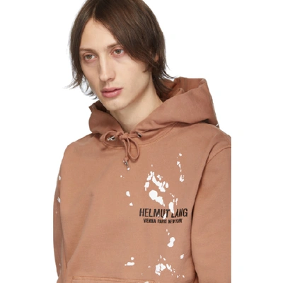 Shop Helmut Lang Orange Painter Standard Hoodie In America Tan