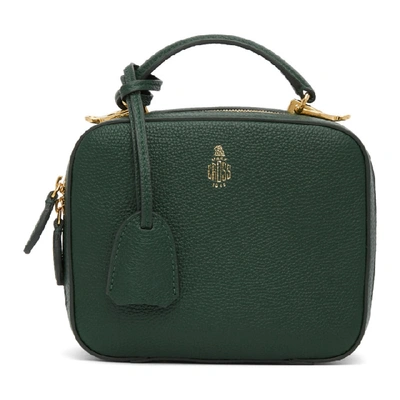 Shop Mark Cross Green Baby Tumbled Laura Bag In Evergreen