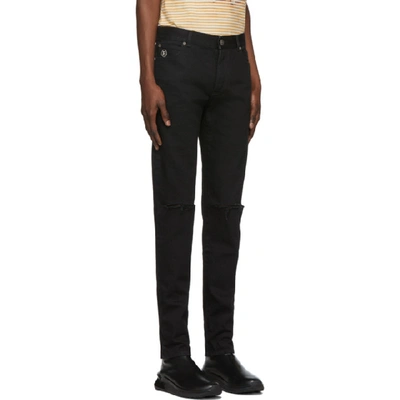 Shop Balmain Black 6 Pocket Jeans In 0pa Noir