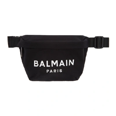 Shop Balmain Black Nylon B-bum Bag In 0pa Noir