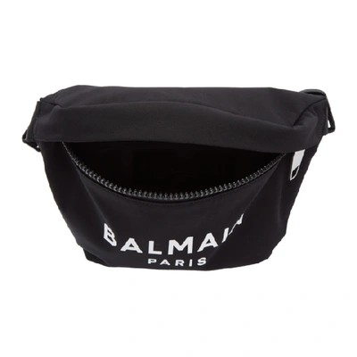 Shop Balmain Black Nylon B-bum Bag In 0pa Noir