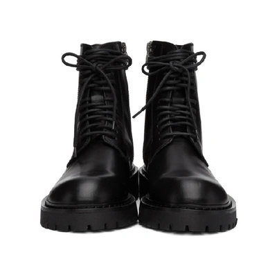 Shop Ann Demeulemeester Black Calfskin Boots In Nero