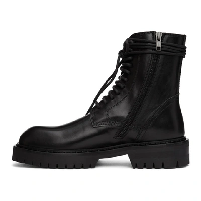 Shop Ann Demeulemeester Black Calfskin Boots In Nero