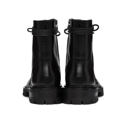 Shop Ann Demeulemeester Black Calfskin Boots In Nero