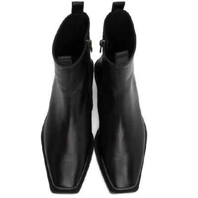 Shop Ann Demeulemeester Black Crust Boots In Nero