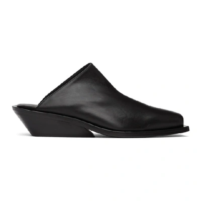 Shop Ann Demeulemeester Black Crust Loafers In Nero