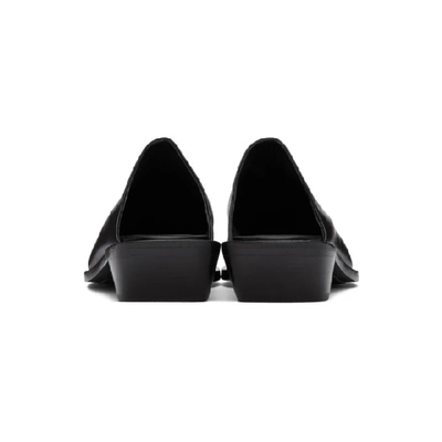 Shop Ann Demeulemeester Black Crust Loafers In Nero