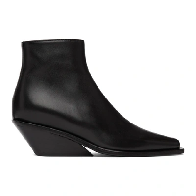 Shop Ann Demeulemeester Black Wedge-heel Ankle Boots In 099 Nero