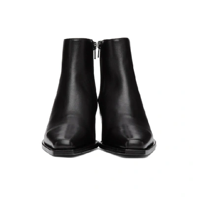 Shop Ann Demeulemeester Black Wedge-heel Ankle Boots In 099 Nero