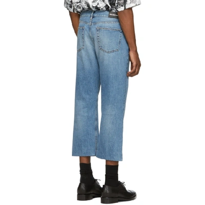 Shop Balenciaga Blue Cropped Jeans In 4065 Ltvnt