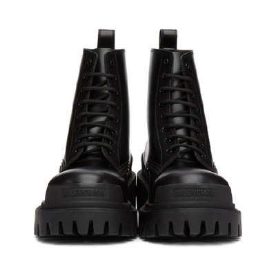 Shop Balenciaga Black Strike Boots In 1000 Black