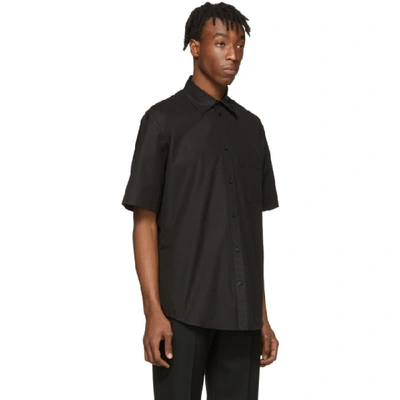 Shop Balenciaga Black Rubber Logo Short Sleeve Shirt In 1000 Black