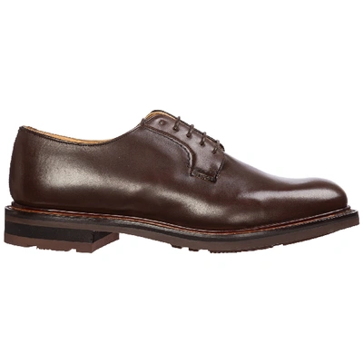 Shop Church's Men's Classic Leather Lace Up Laced Formal Shoes Derby Brogue Woodbridge In Brown