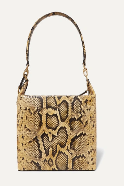 Shop Rejina Pyo Lucie Snake-effect Leather Shoulder Bag In Snake Print