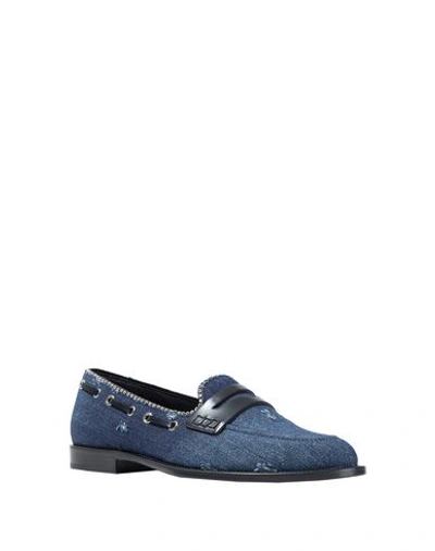Shop Giuseppe Zanotti Loafers In Dark Blue