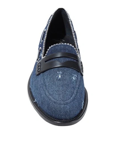 Shop Giuseppe Zanotti Loafers In Dark Blue