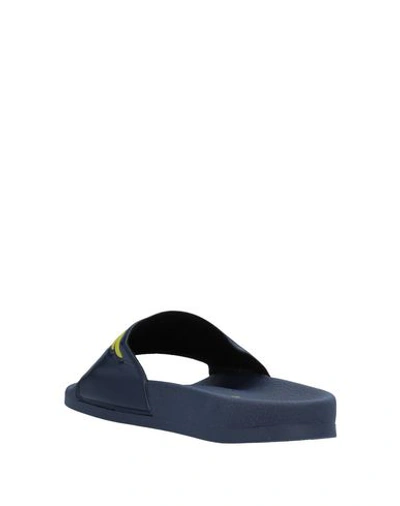 Shop Emporio Armani Sandals In Dark Blue