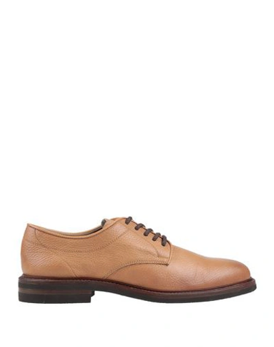 Shop Brunello Cucinelli Lace-up Shoes In Brown