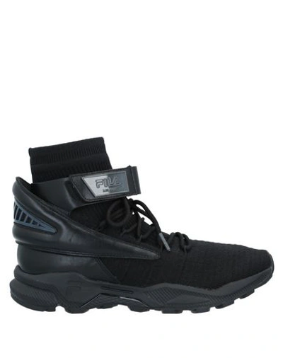 Shop Fila Man Sneakers Black Size 11 Textile Fibers, Soft Leather