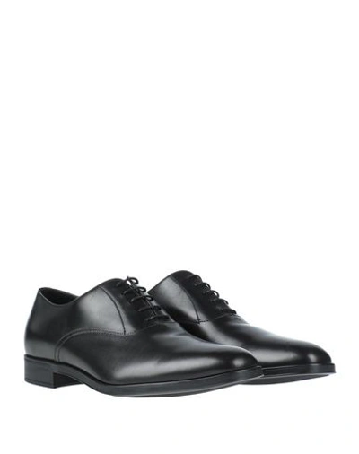 Shop Prada Laced Shoes In Black