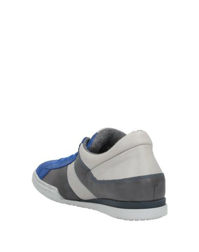 Shop Cesare Paciotti 4us Man Sneakers Bright Blue Size 6 Soft Leather
