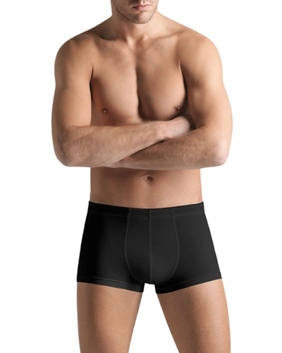 Shop Hanro Cotton Superior Boxers In Black