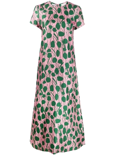 Shop La Doublej Swing Floral Print Dress In Pink