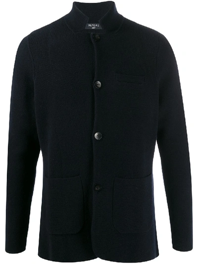 Shop N•peal Milano Fitted Jacket In Blue
