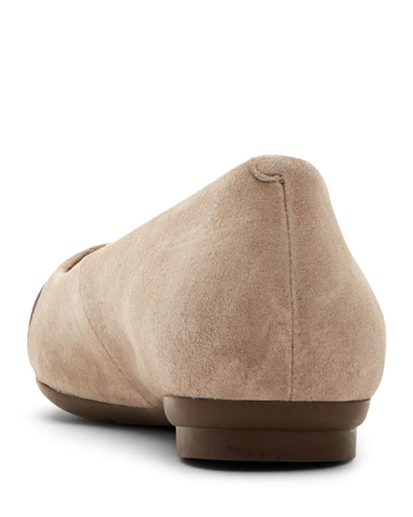 Taryn Rose Annabela Suede Ballet Flats In Taupe | ModeSens