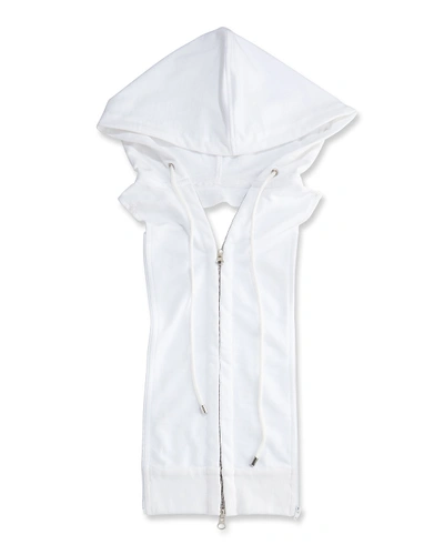 Veronica Beard White Hooded Cotton Dickey In Black