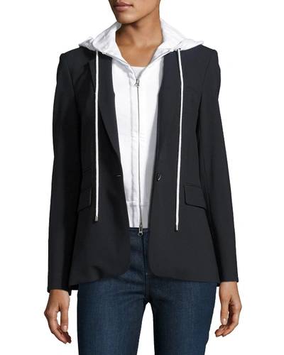 Shop Veronica Beard Hoodie Dickey In Black