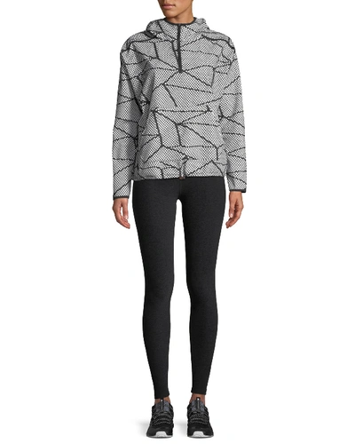 Beyond Yoga Caught In The Midi High-waist Space-dye Leggings In Darkest Night