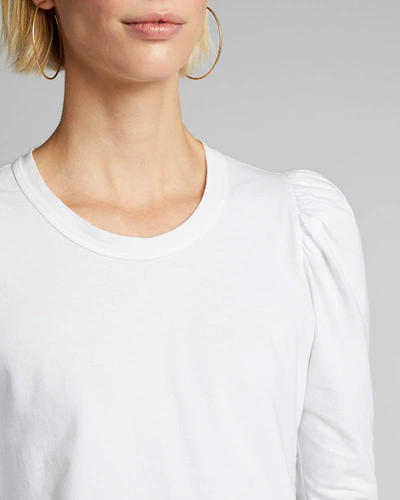 Shop A.l.c Karlie Puff-sleeve Crewneck Tee In White