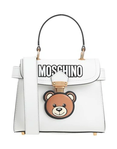 Shop Moschino Handbags In Light Grey