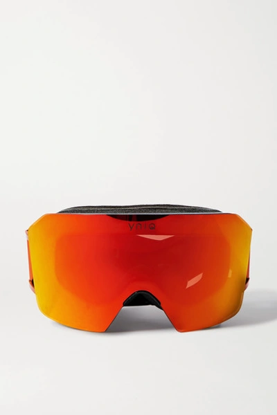 Shop Yniq Model Nine Mirrored Ski Goggles In Orange