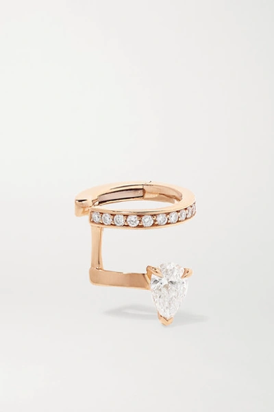 Shop Repossi Serti Sur Vide 18-karat Rose Gold Diamond Ear Cuff