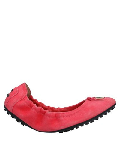 Shop Tod's Ballet Flats In Coral