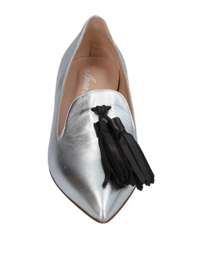 Shop Anna F. Loafers In Silver