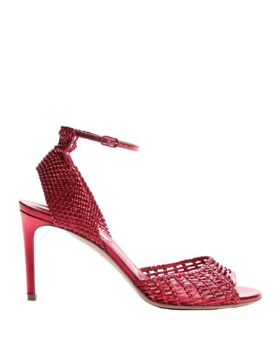 Shop Casadei Sandals In Red