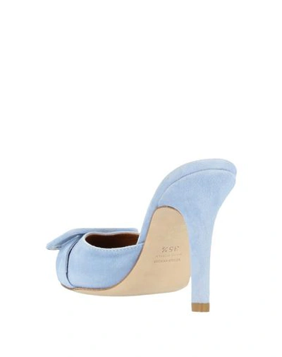 Shop Paris Texas Woman Mules & Clogs Sky Blue Size 7 Soft Leather