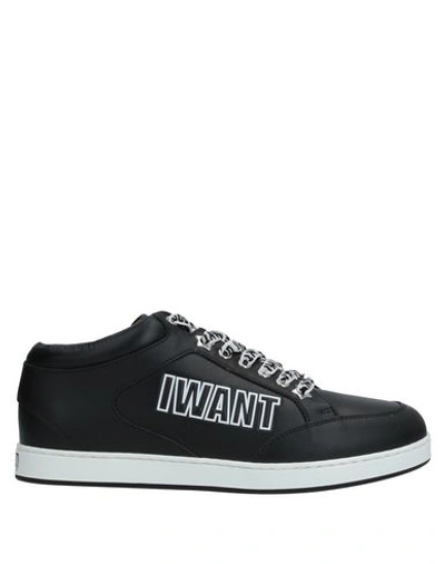 Shop Jimmy Choo Woman Sneakers Black Size 5.5 Soft Leather