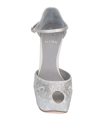 Shop Gina Sandals In Light Grey