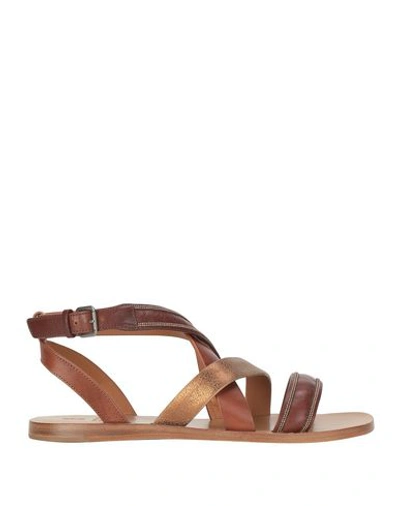 Shop Brunello Cucinelli Sandals In Cocoa