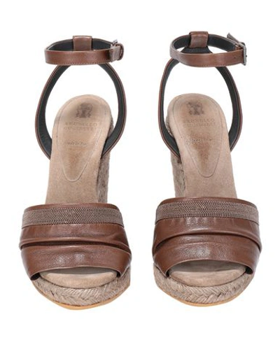 Shop Brunello Cucinelli Sandals In Brown