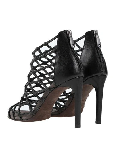 Shop Brunello Cucinelli Woman Sandals Black Size 7 Soft Leather