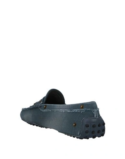 Shop Tod's Loafers In Slate Blue