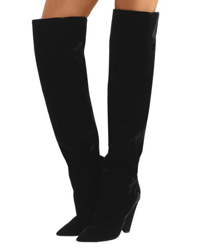 Shop Saint Laurent Knee Boots In Black